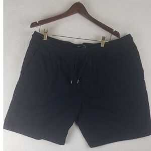 Public Opinion Black Cargo Shorts Mens 2XL Drawstring Waist Casual Utility